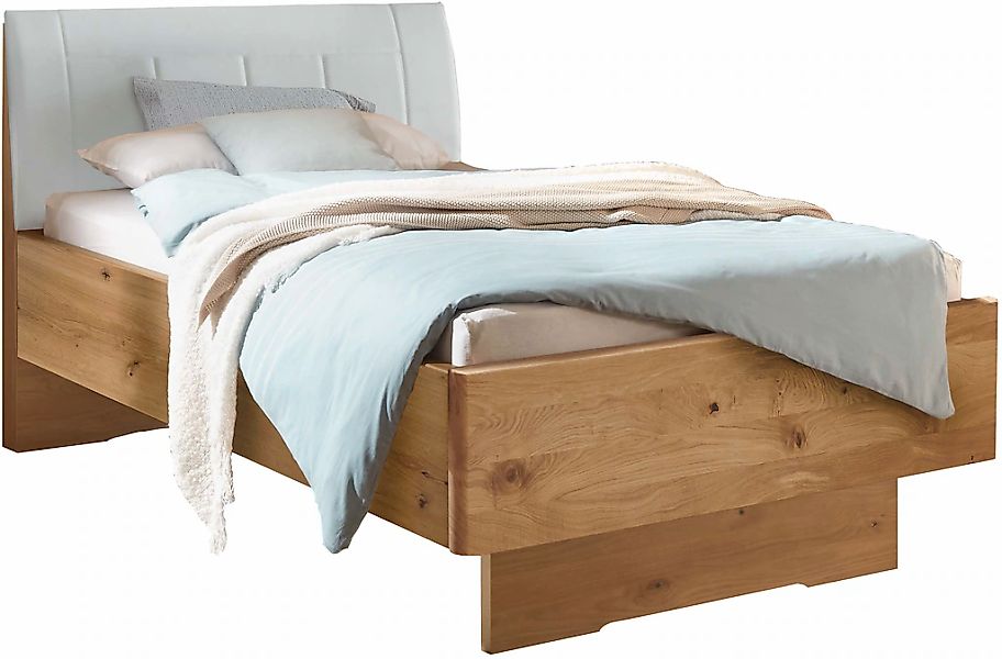 WIEMANN Holzbett "Cardiff, Bettgestell, Bettrahmen, teilmassiv, mit Polster günstig online kaufen
