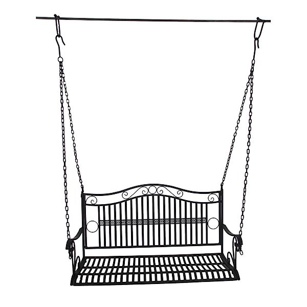 Garden Pleasure Hängebank Cumbal 58 cm x 50 cm x 114 cm Schwarz günstig online kaufen