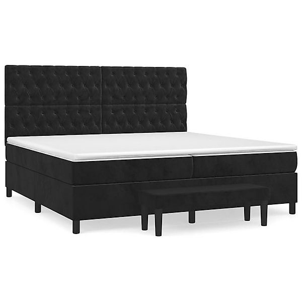 vidaXL Boxspringbett Boxspringbett mit Matratze Schwarz 200x200 cm Samt Bet günstig online kaufen