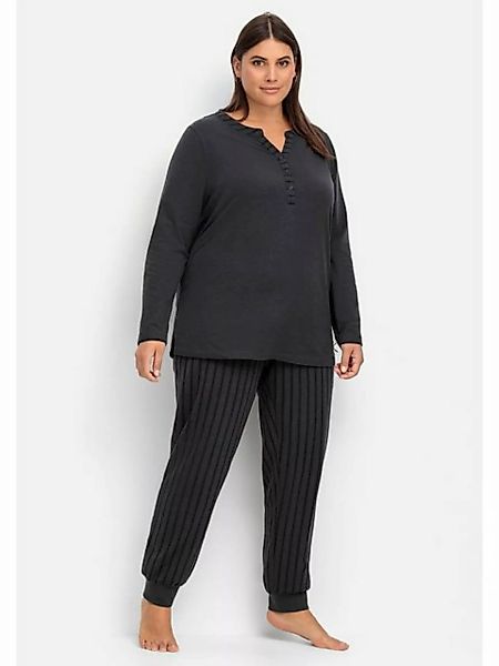 Sheego Pyjamahose "Große Größen", aus elastischem Baumwollmix günstig online kaufen