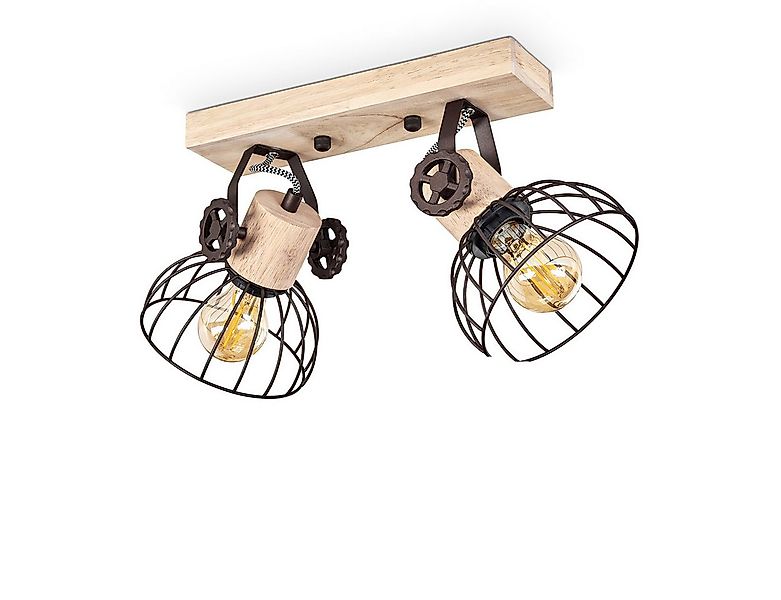 hofstein Deckenleuchte »Cotes« Deckenlampe aus Holz/Metall, Natur/Braun Sch günstig online kaufen