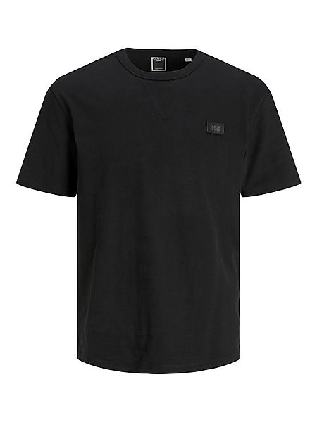 Jack & Jones Herren Rundhals T-Shirt JCOCLASSIC WAFFLE BADGE - Relaxed Fit günstig online kaufen