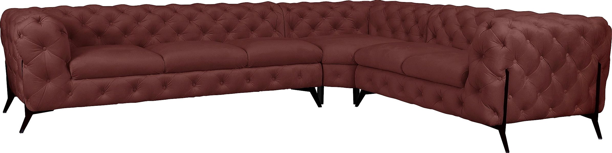 Leonique Chesterfield-Sofa Amaury L-Form, großes Ecksofa, günstig online kaufen