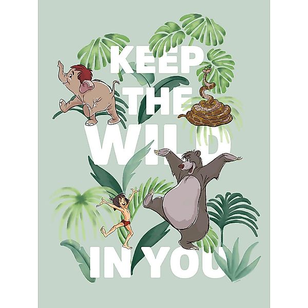 Komar Poster Jungle Book Keep the Wild Disney B/L: ca. 30x40 cm günstig online kaufen