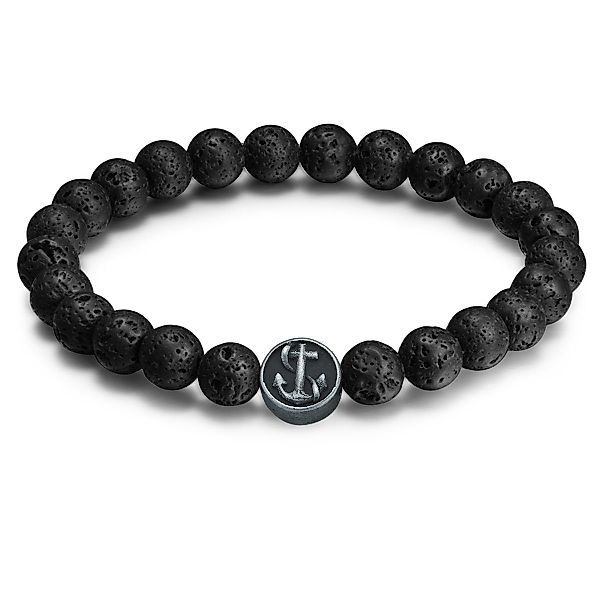 True Rebels Armband Anker schwarz, aus günstig online kaufen