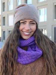 styleBREAKER Strickschal Strick Loop mit Mustermix, günstig online kaufen