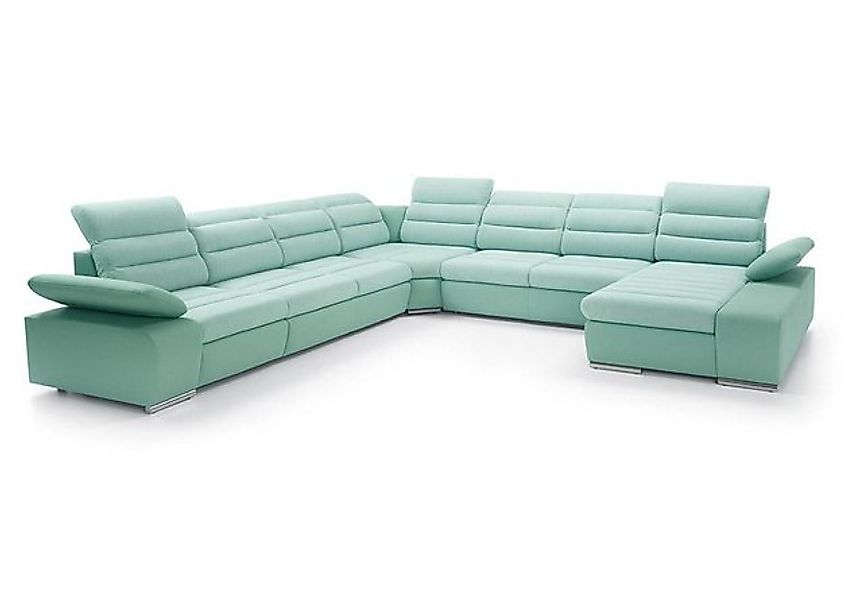 JVmoebel Ecksofa Ecksofa U-form Eckcouch Schlaffunktion Wohnlandschaft Sofa günstig online kaufen
