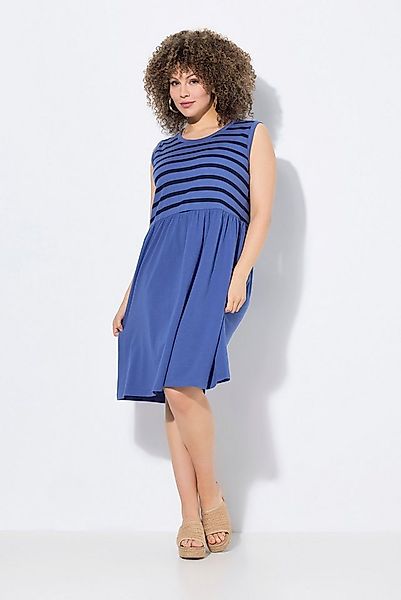 Ulla Popken Jerseykleid Kleid Rippjersey A-Linie Rundhals ärmellos günstig online kaufen