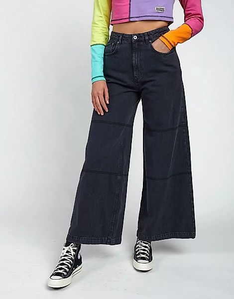 The Ragged Priest – Skater-Jeans aus Denim mit weitem Bein in schwarzer Was günstig online kaufen