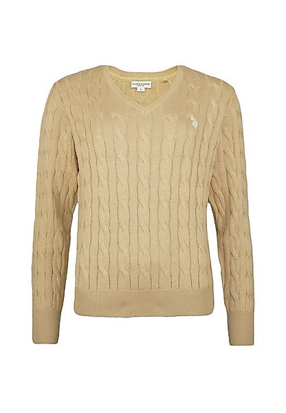 U.S. Polo Assn. Sweatshirt Shirt Pullover Cable V-Neck (1-tlg) günstig online kaufen