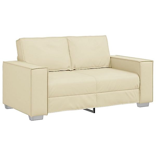 vidaXL Sofa Loveseat Sofa Creme 120 cm aus Kunstleder, 1 Teile günstig online kaufen