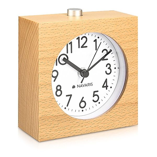 Navaris Wecker Holz Wecker mit Snooze günstig online kaufen