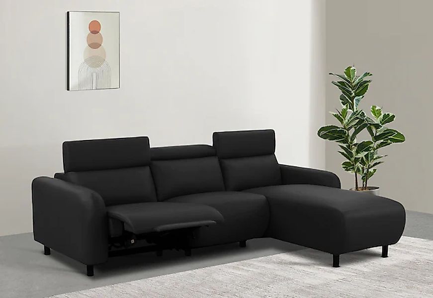 Home affaire Ecksofa »SKAANE Lederoptik, L-Form, 274 cm, manuelle u. elektr günstig online kaufen