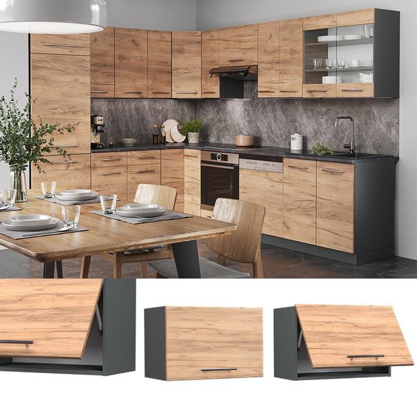 Vicco Hängeschrank Fame-Line, Goldkraft Eiche/Anthrazit, 60 günstig online kaufen