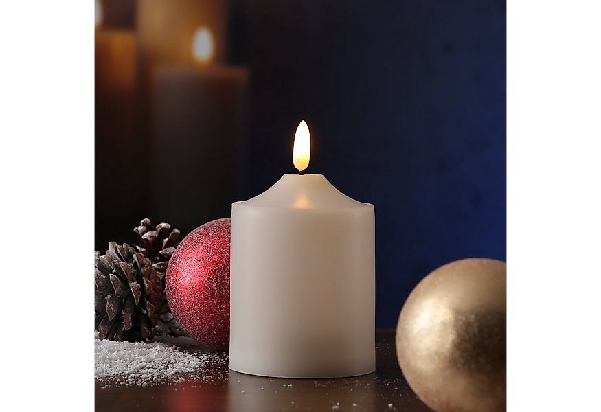 MARELIDA LED-Kerze für Außen flackernde Flamme H: 12,5cm D: 7,5cm outdoor T günstig online kaufen