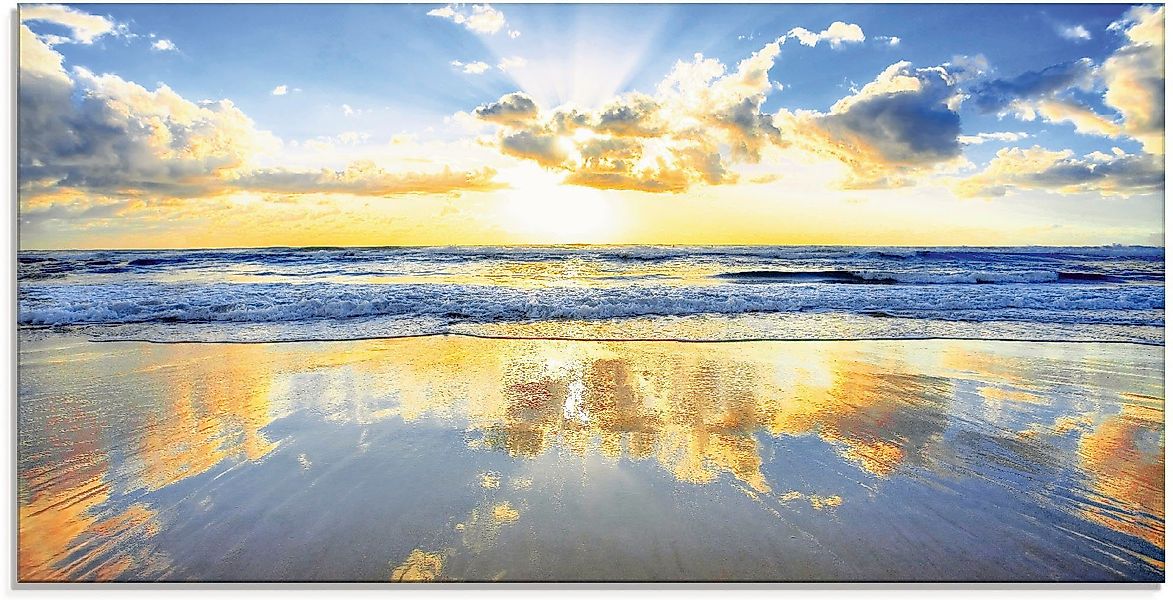 Artland Glasbild Sonnenaufgang über dem Ozean, günstig online kaufen