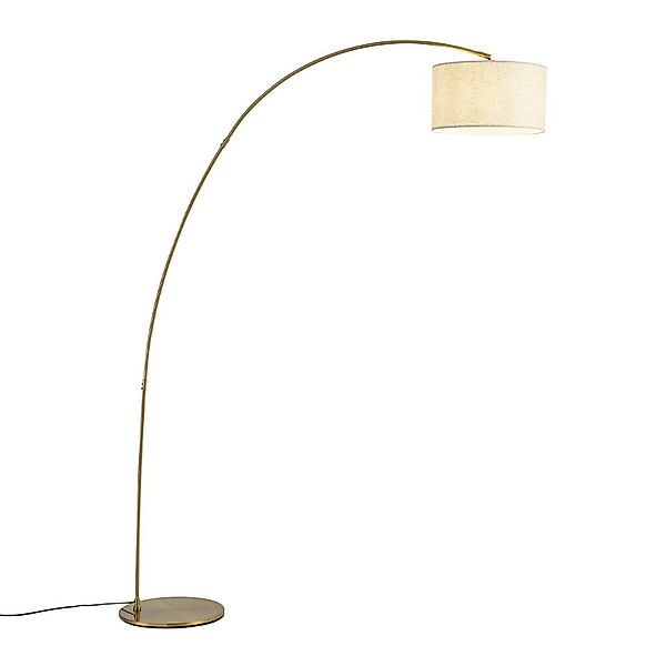 Qazqa Stehlampe Vinossa, ohne Leuchtmittel, E27, Beige, Modern, Metall, 1-f günstig online kaufen