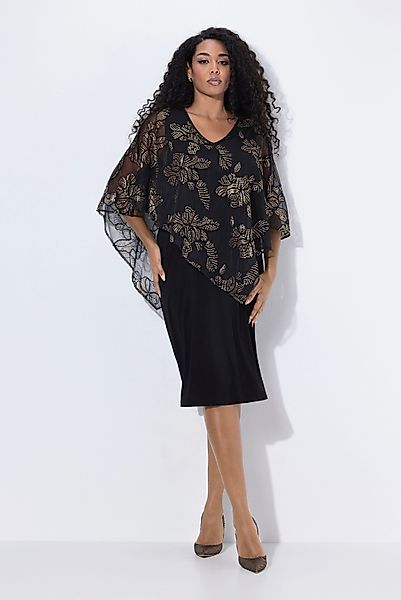 Ulla Popken Abendkleid Kleid doppellagig Pailletten günstig online kaufen
