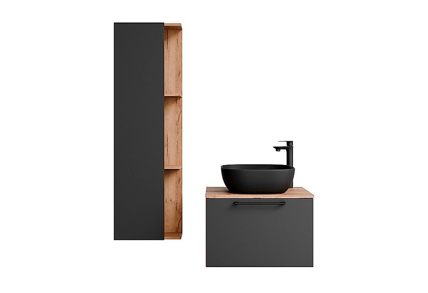 Planetmöbel Badmöbel-Set Astra, (Badezimmerschrank, 3-St., Waschbeckenunter günstig online kaufen