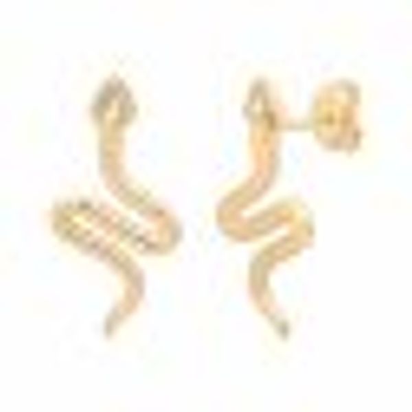 Ohrstecker 925 Silber vergoldet Schlange mit Zirkonia günstig online kaufen