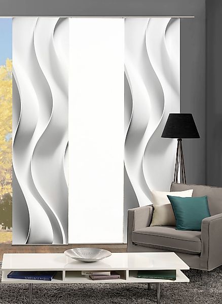 HOME WOHNIDEEN Schiebegardine "JAIR" Paneelwagen 3 Stk. tlg. SCHIEBEVORHANG günstig online kaufen