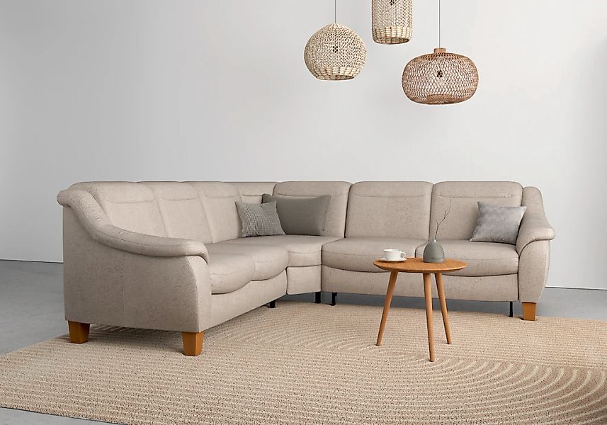 Home affaire Ecksofa "Caldera L-Form" Federkern, wahlweise mit Kopfteilvers günstig online kaufen