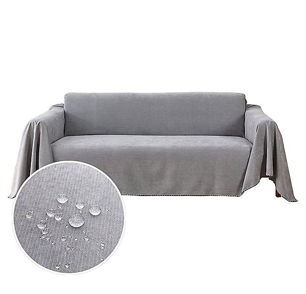 FELIXLEO Sofaschoner Sofa überwurfdecke Premium 180 x 300cm Grau günstig online kaufen