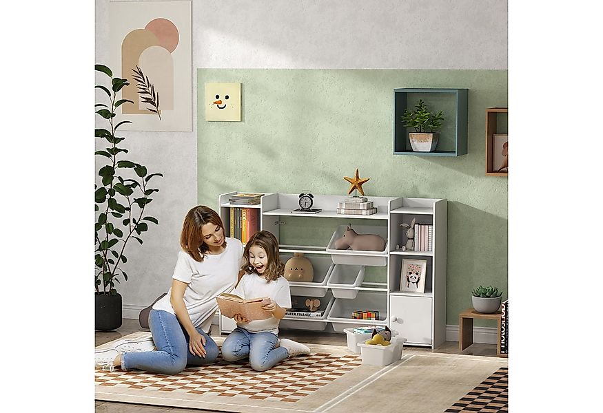 AIYAPLAY Kinderregal Kinder-Aufbewahrungsregal mit 8 herausnehmbaren Boxen, günstig online kaufen