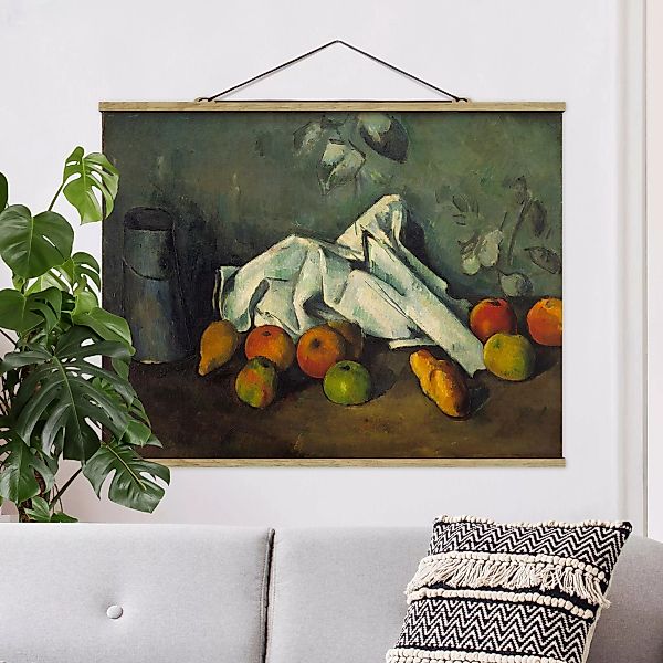 Stoffbild Kunstdruck mit Posterleisten - Querformat Paul Cézanne - Milchkan günstig online kaufen