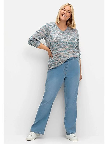Sheego Bootcut-Jeans "Große Größen", mit Komfortbund und Used-Effekten günstig online kaufen