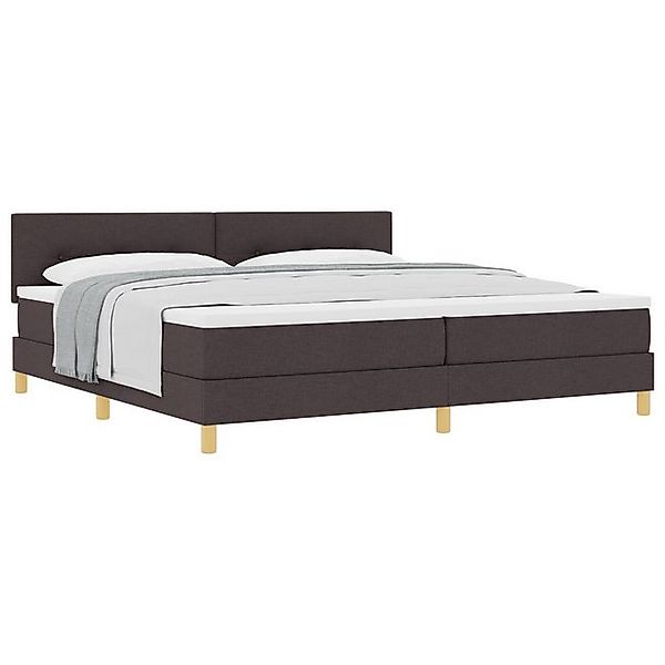 vidaXL Bett Boxspringbett mit Matratze Dunkelbraun 200x200 cm Stoff (1-tlg) günstig online kaufen