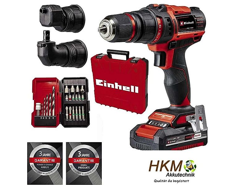 Einhell Akku-Bohrschrauber Einhell TE-CD 18/45 3X-Li+22 / 18V 2,0 Ah-Akku, günstig online kaufen