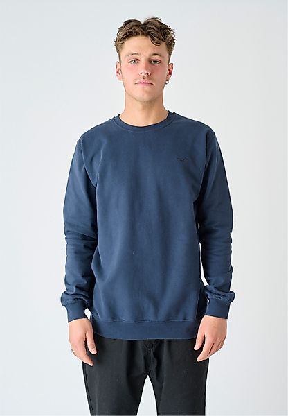 Cleptomanicx Sweatshirt Ligull mit kleiner Möwen-Stickerei günstig online kaufen