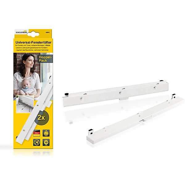 SCHELLENBERG Fensterfalzlüfter Universal-Fensterlüfter für gesünderes Raumk günstig online kaufen