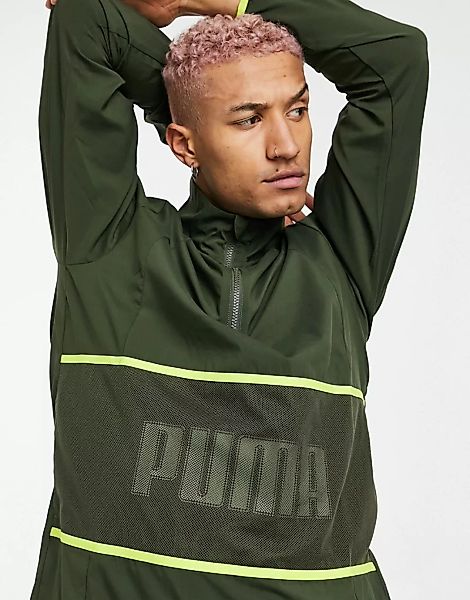 PUMA – Training – Jacke mit Grafik in Grün günstig online kaufen