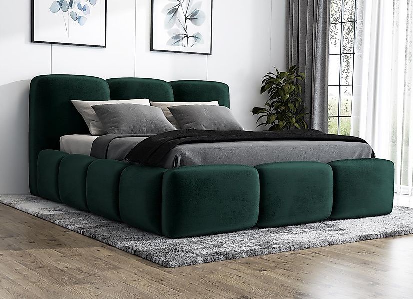 A&J MöbelLand GmbH Polsterbett STARK mit Matratze, Lattenrost und Bettkaste günstig online kaufen