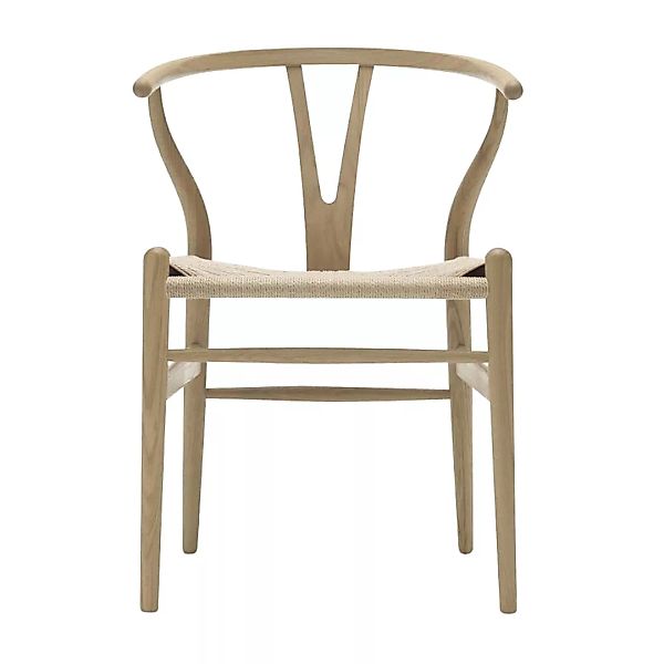 Carl Hansen - CH24 Wishbone Chair Gestell Eiche - Eiche geseift/Geflecht Pa günstig online kaufen