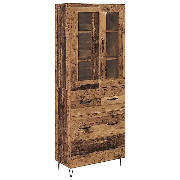 vidaXL Highboard Altholz 69,5 x 34 x 180 cm Holzwerkstoff 3402695 günstig online kaufen
