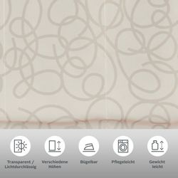 my home Raffrollo "Tanaro" mit Schlaufen Halbtransparent, Voile, Polyester günstig online kaufen