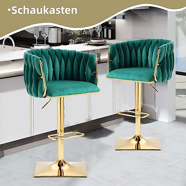 LVHOM Barhocker 360° drehbare moderne Samt-Barstühle, günstig online kaufen