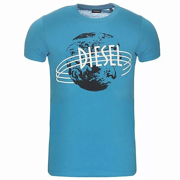 Diesel T-Shirt Diesel Herren T-Shirt T-DIEGO-NC Gerader Schnitt, Motiv Welt günstig online kaufen