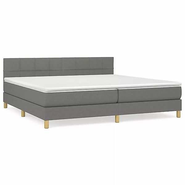 vidaXL Boxspringbett mit Matratze Dunkelgrau 200x200 cm Stoff1399186 günstig online kaufen