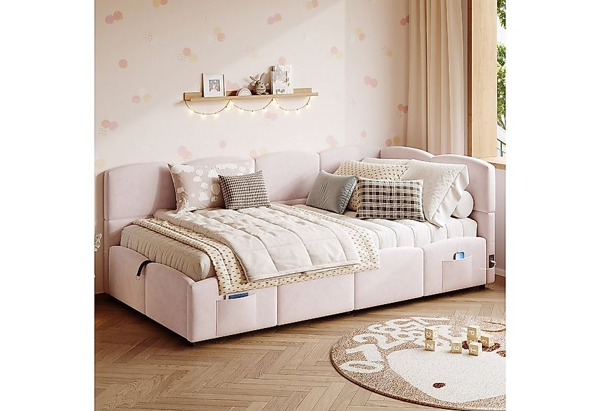 MODFU Polsterbett Schlafsofa multifunktionales Bettsofa (Einzelbett, Staura günstig online kaufen