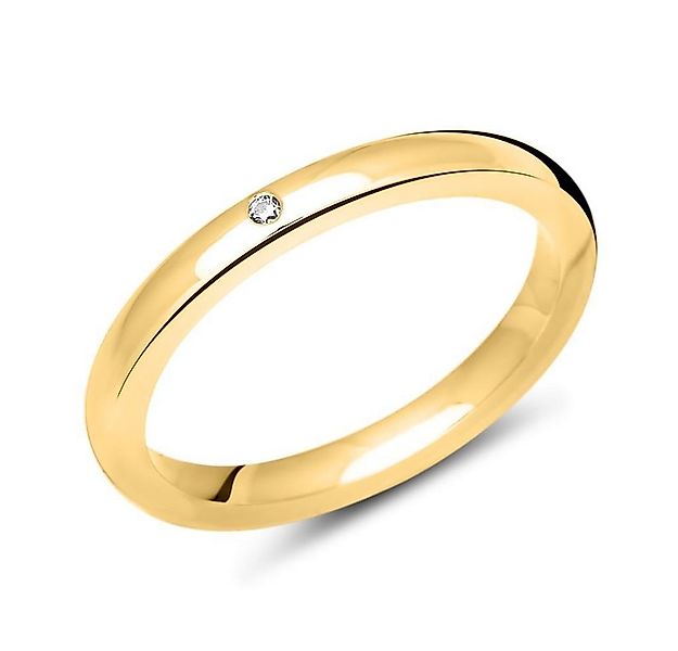 Unique Silberring Vergoldeter 925er Unique Silber Damen Ring 2,7mm breit R8 günstig online kaufen