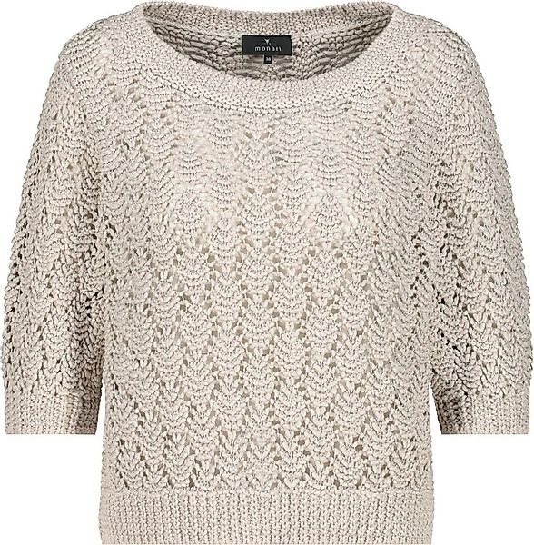 Monari Rundhalspullover Metallisiertes Polyester sorgt für einen dezenten S günstig online kaufen