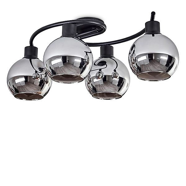 hofstein Deckenleuchte Deckenlampe aus Metall/Glas in günstig online kaufen
