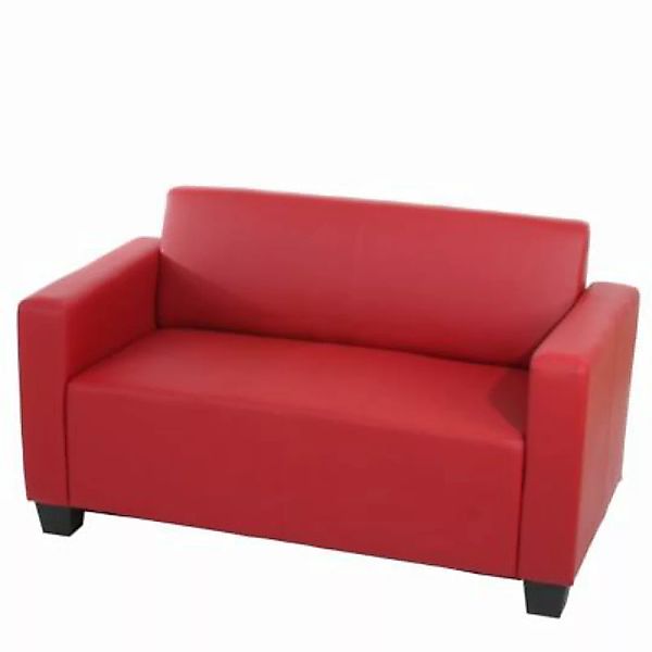 HWC Mendler Modulare Garnitur, 2er Sofa rot günstig online kaufen