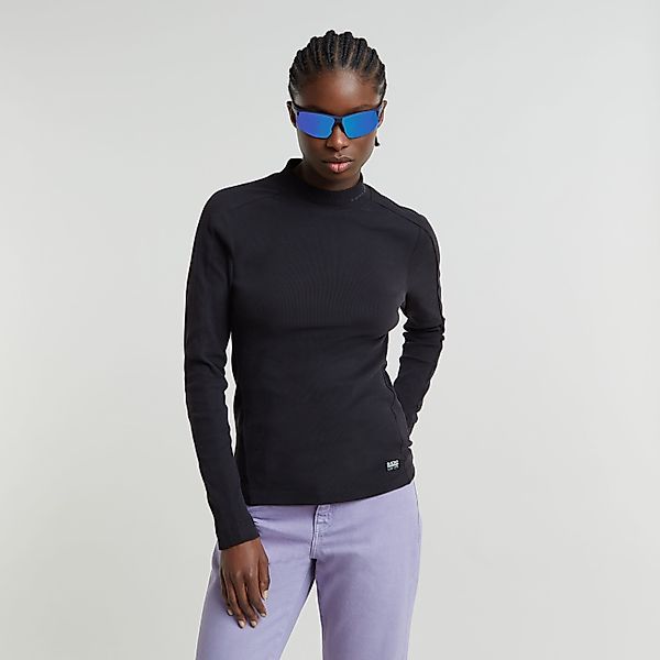 G-STAR Longsleeve Rib Mock Top mit günstig online kaufen