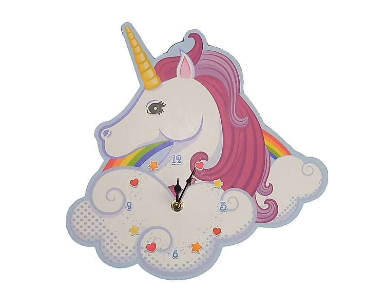 Geschenketorten-Gebhardt Wanduhr Kinder Bilderuhr Einhorn Uhr Unicorn Wandu günstig online kaufen