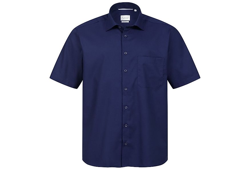 Eterna Kurzarmhemd Comfort Fit, Dunkelblau, 100 % Baumwolle, Bügelfrei günstig online kaufen